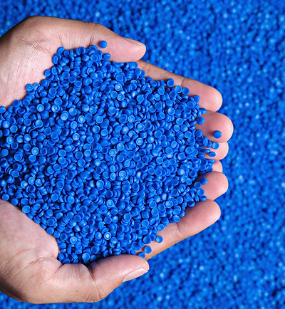 Recycled plastic pellets